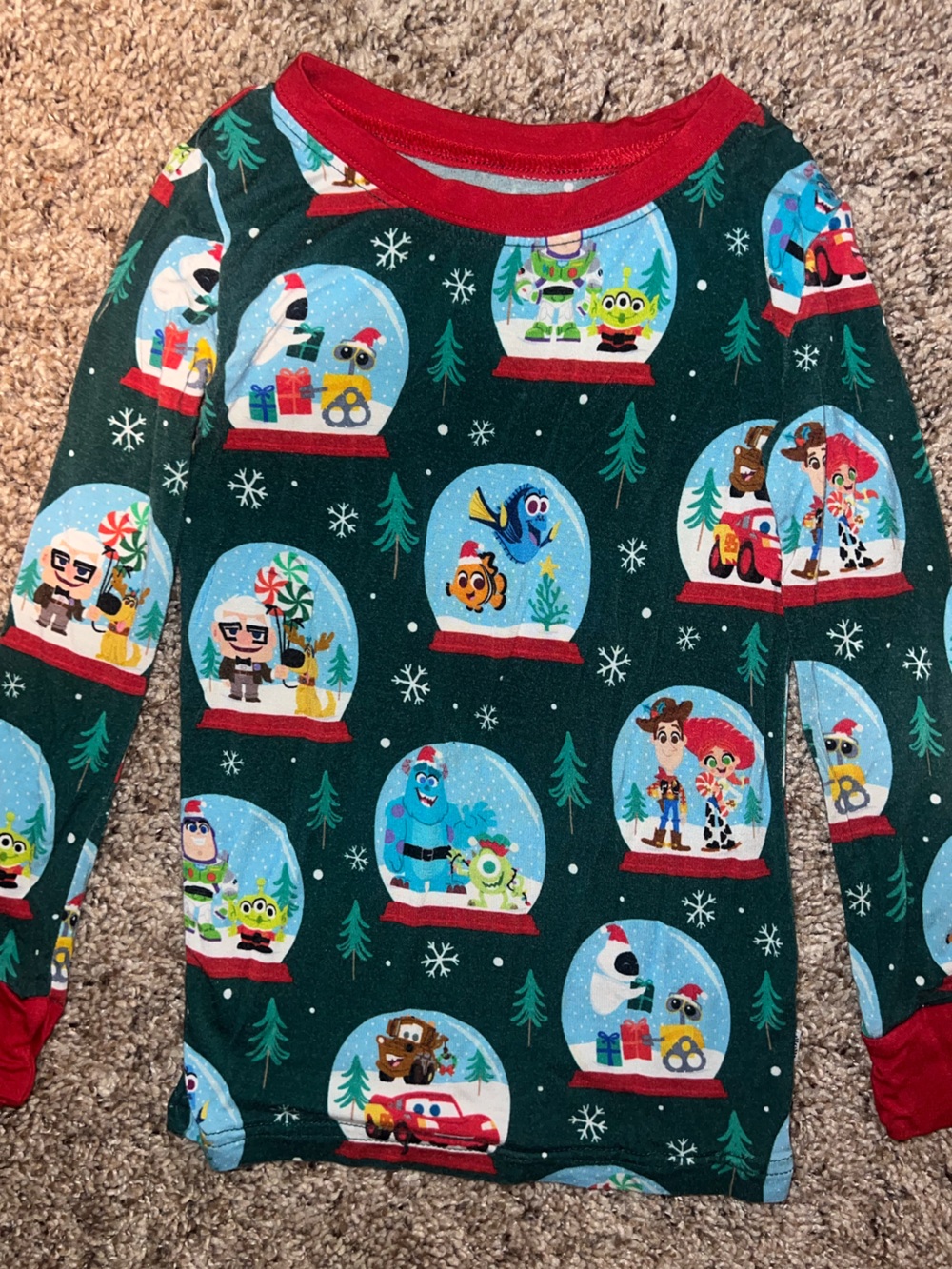 Little Sleepies Disney Kids Bamboo Pajama Top Toy Story Nemo Monsters 2T